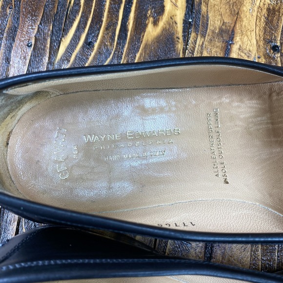 GRAVATI For‎ Wayne Edwards Split-Toe Peccary Black Penny Loafer Size 10 M $895 main image 8